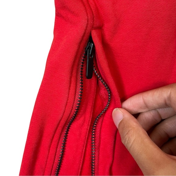 Lululemon The Lab Women's Red Sweatshirt Midi Dress Size 8 Front Pockets 1/4 Zip - Picture 10 of 16